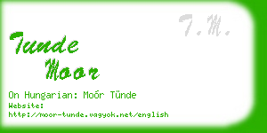 tunde moor business card